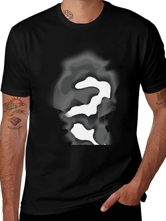 Abstract Camo Graphic Black T-Shirt