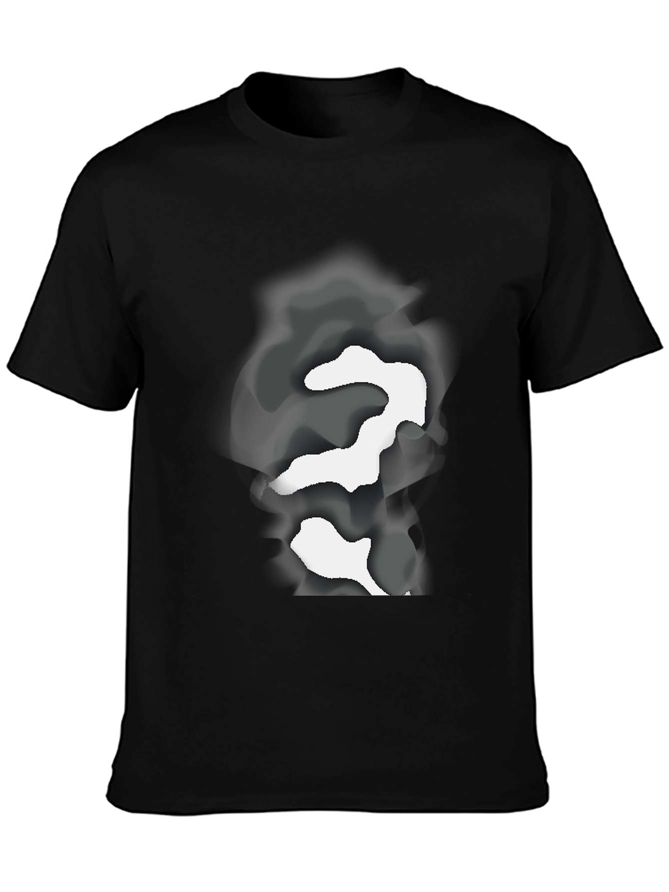 Abstract Camo Graphic Black T-Shirt