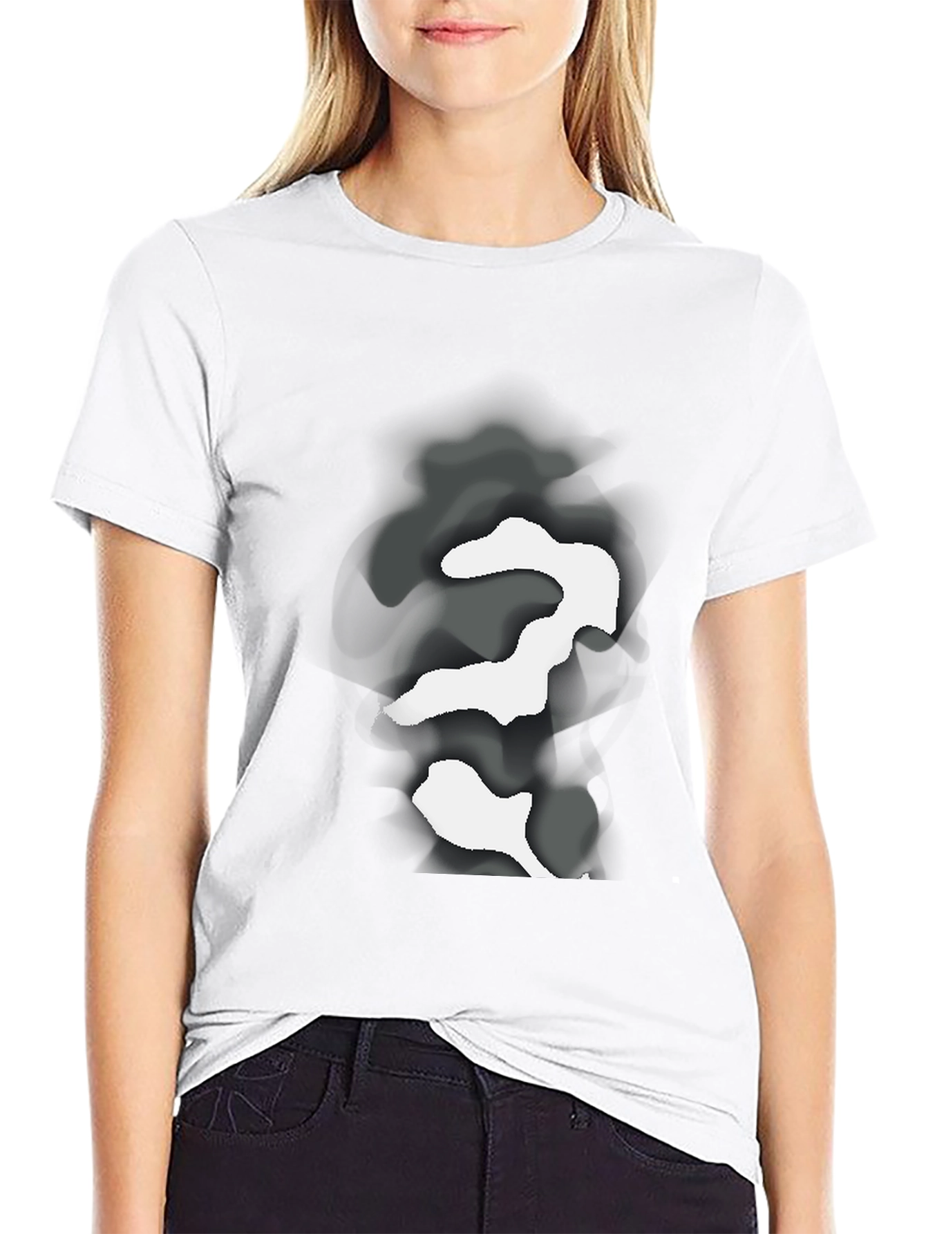 Abstract Camo Graphic Black T-Shirt