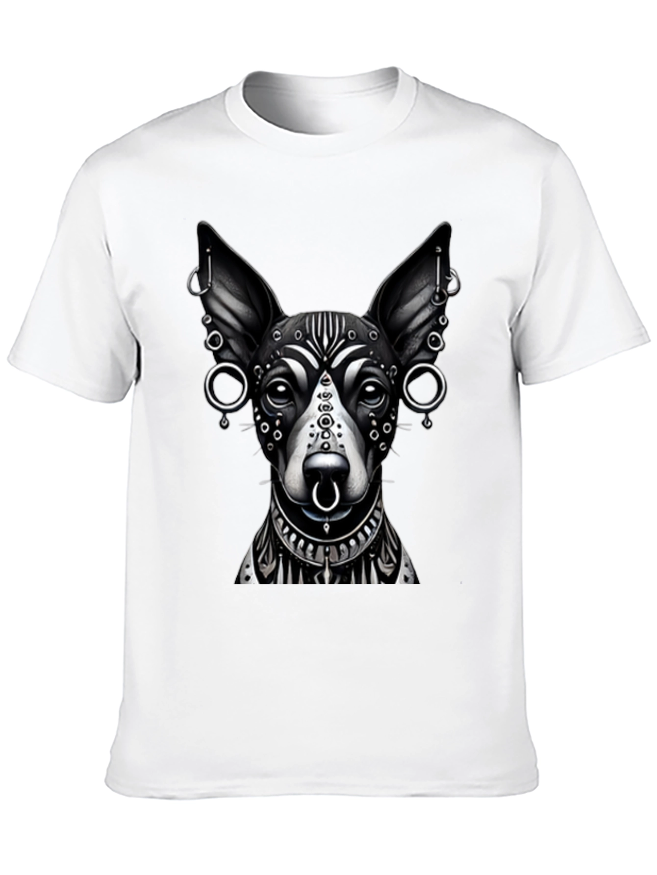 Dog Tattoo Art Black T-Shirt
