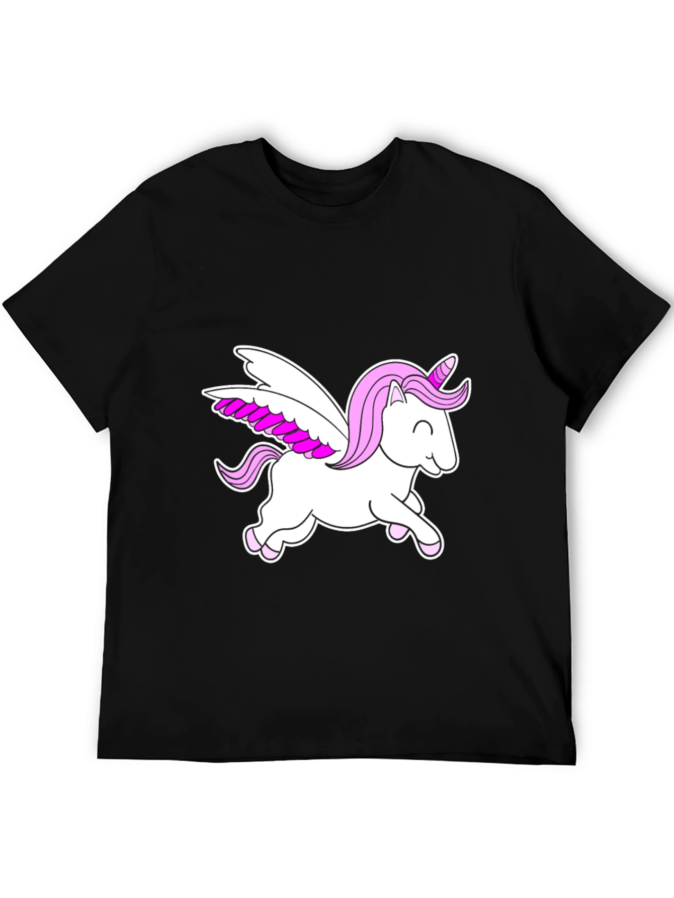 Unicorn Pegasus Black Graphic Tee