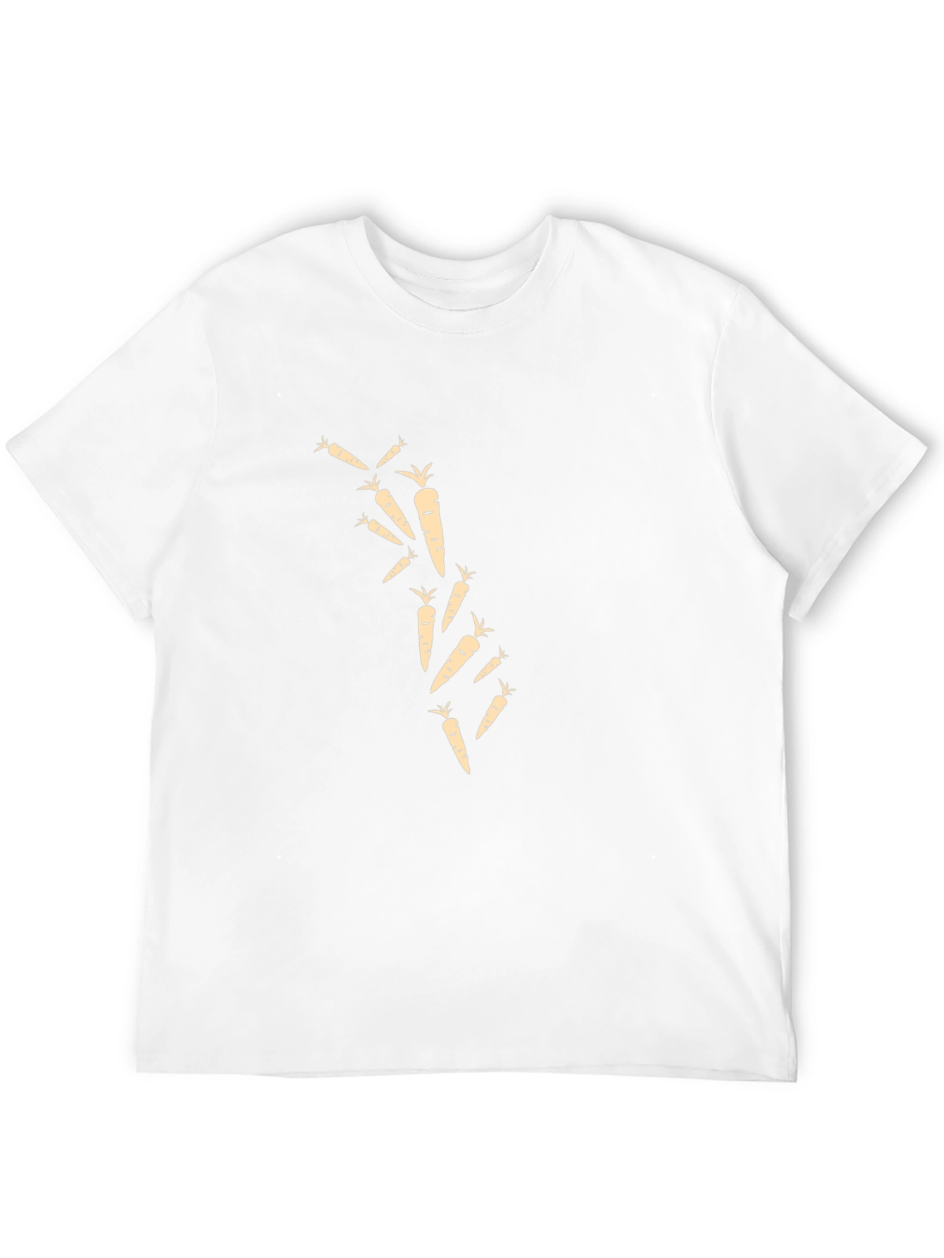 Carrot Pattern Black T-Shirt