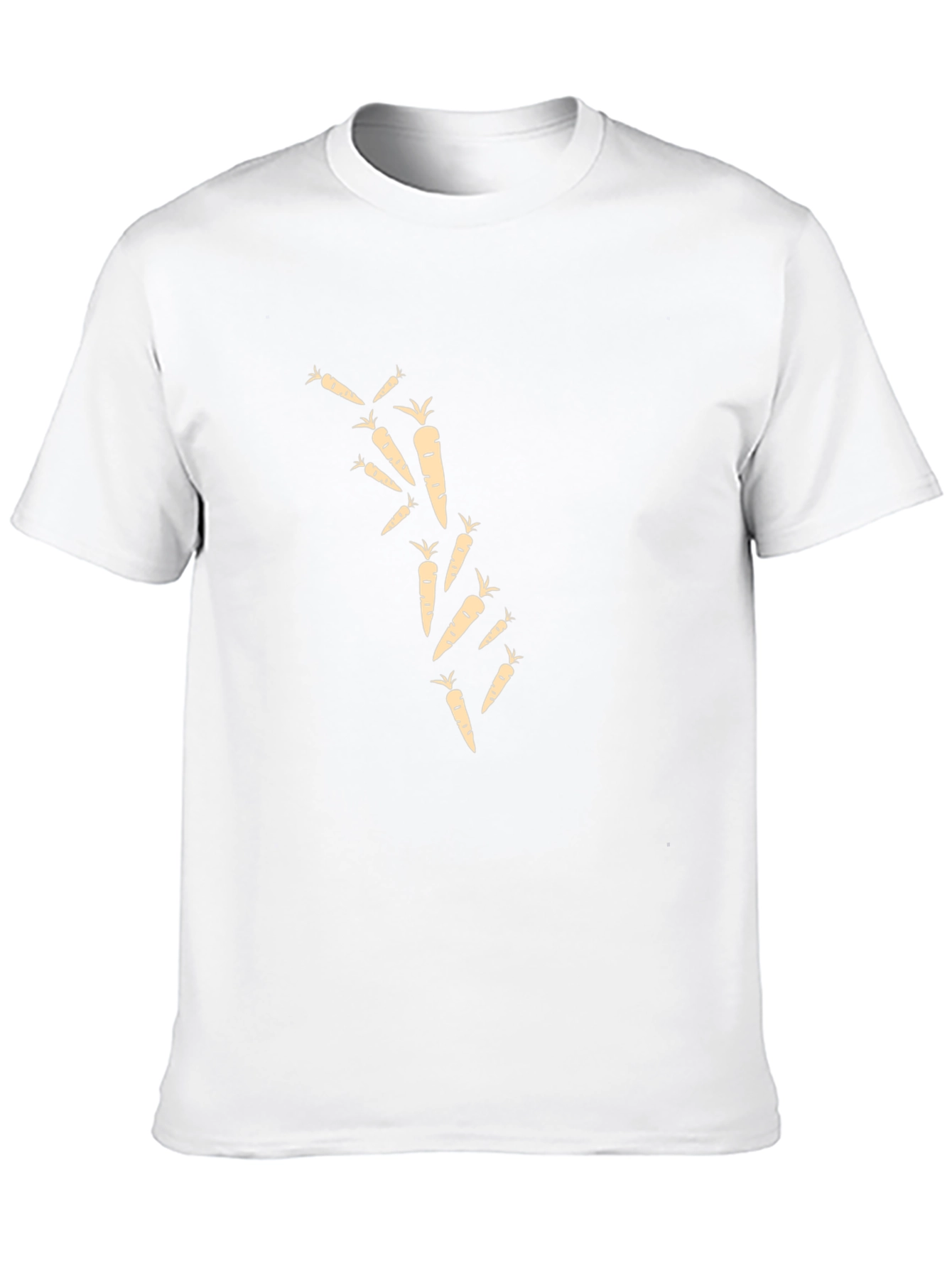 Carrot Pattern Black T-Shirt