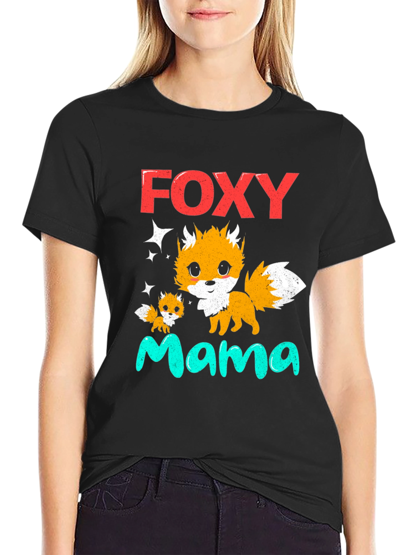 Foxy Mama T-Shirt - Cute Fox Graphic Tee
