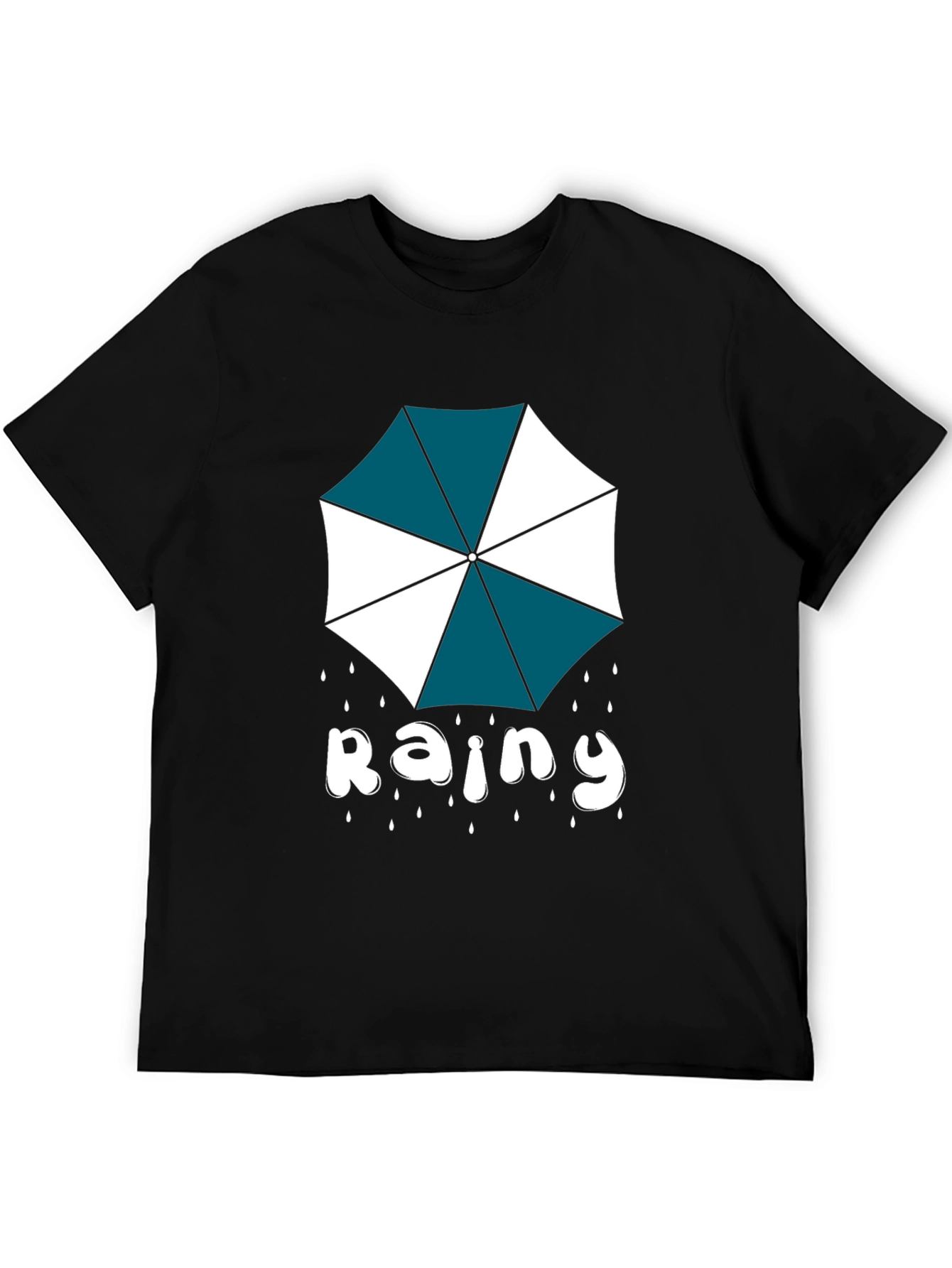Rainy Day Umbrella Graphic Tee - Stylish Comfort