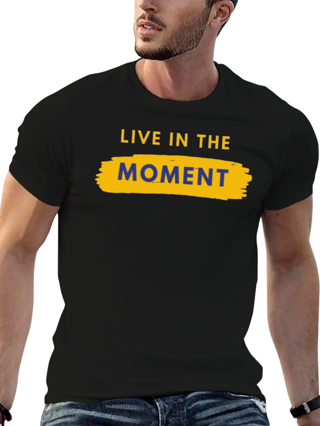 Live In The Moment Graphic Tee - Black