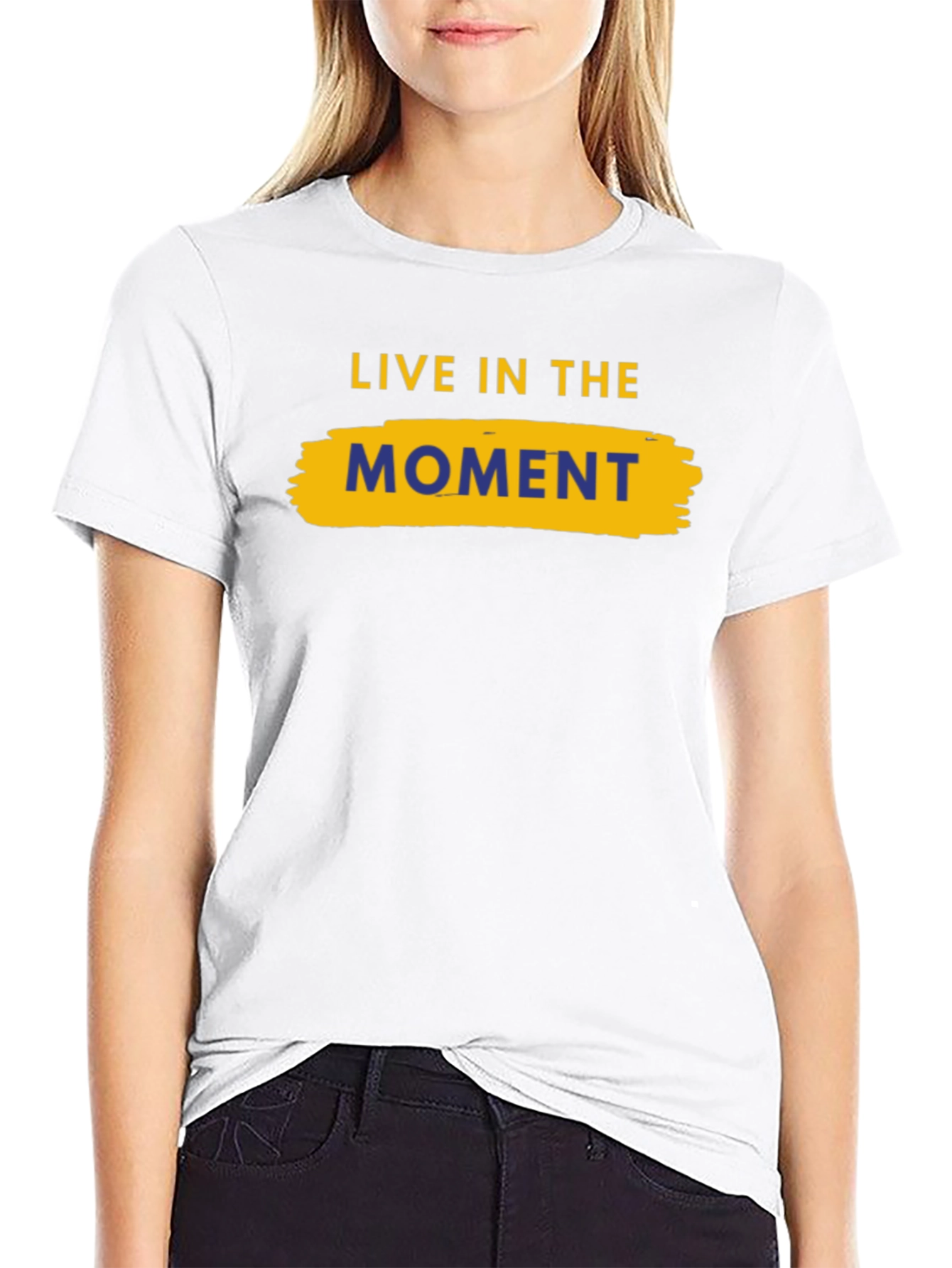 Live In The Moment Graphic Tee - Black