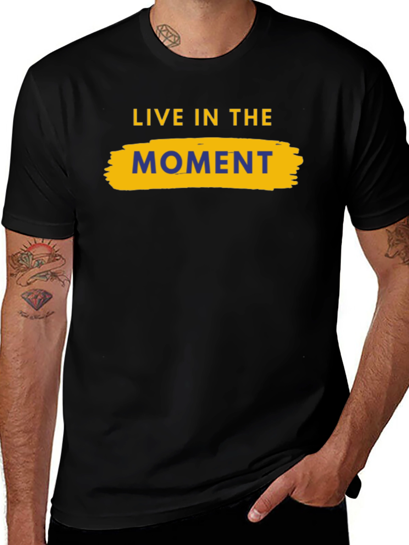 Live In The Moment Graphic Tee - Black