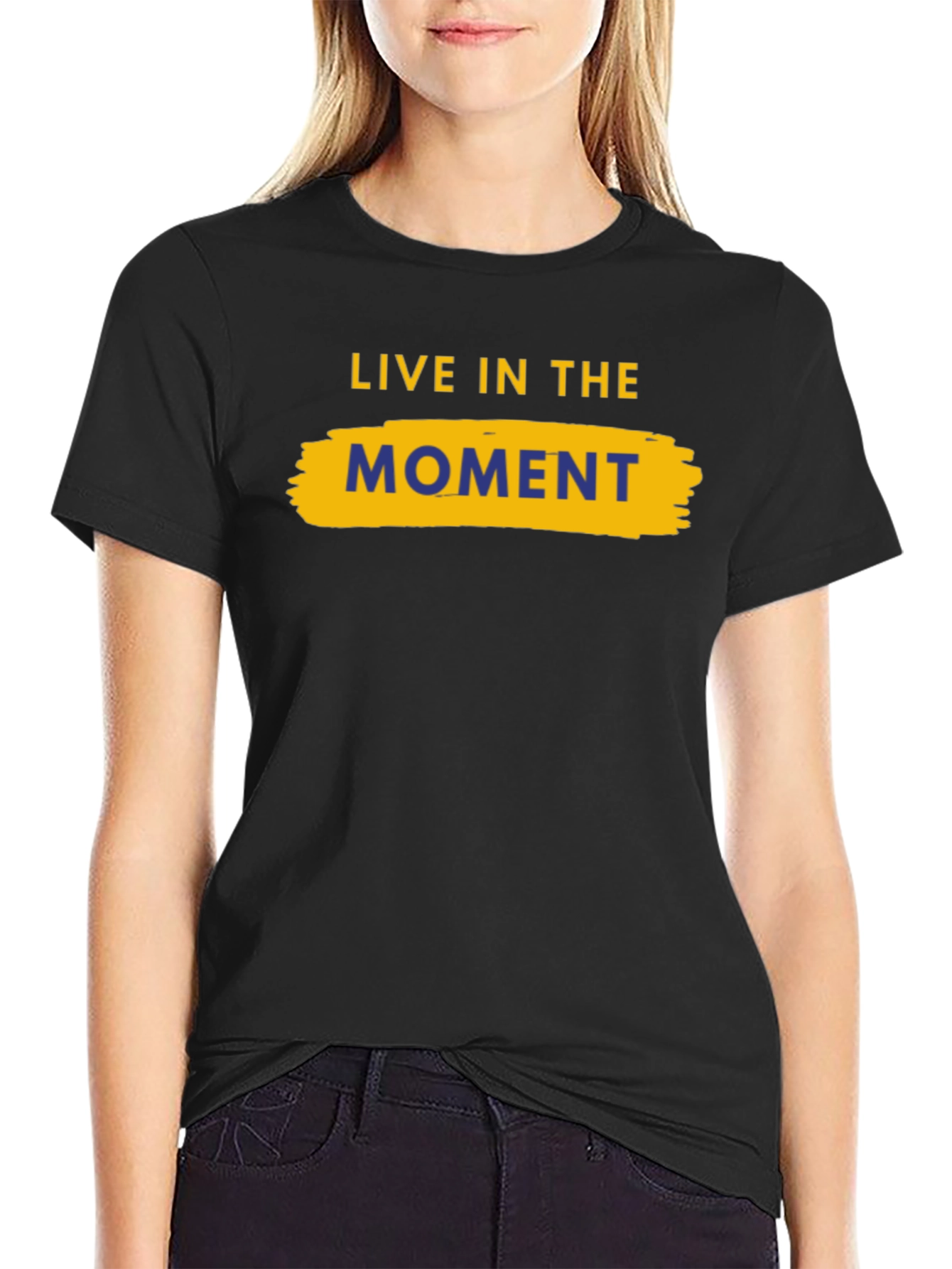 Live In The Moment Graphic Tee - Black