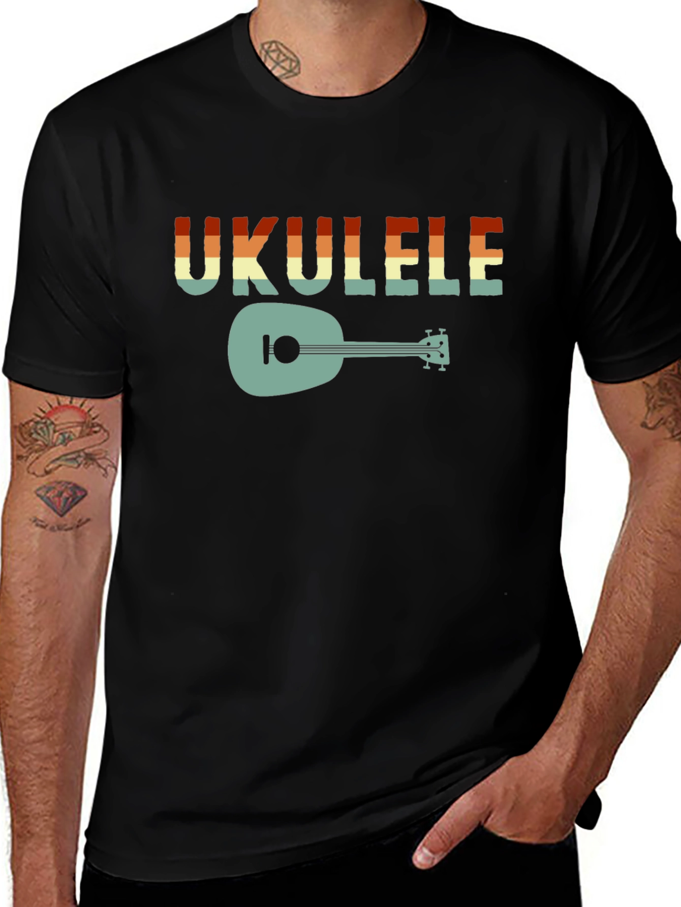 Retro Ukulele Graphic T-Shirt