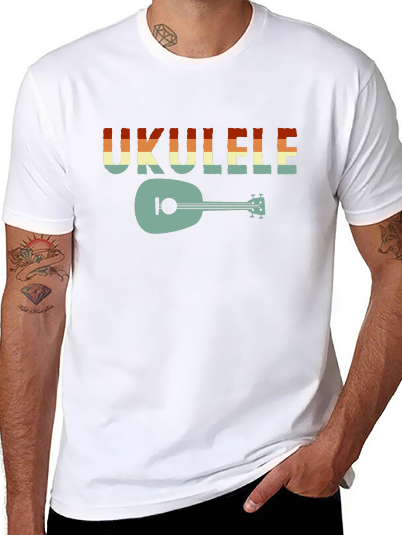 Retro Ukulele Graphic T-Shirt