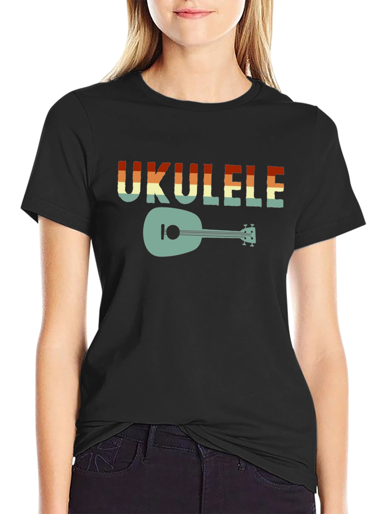 Retro Ukulele Graphic T-Shirt