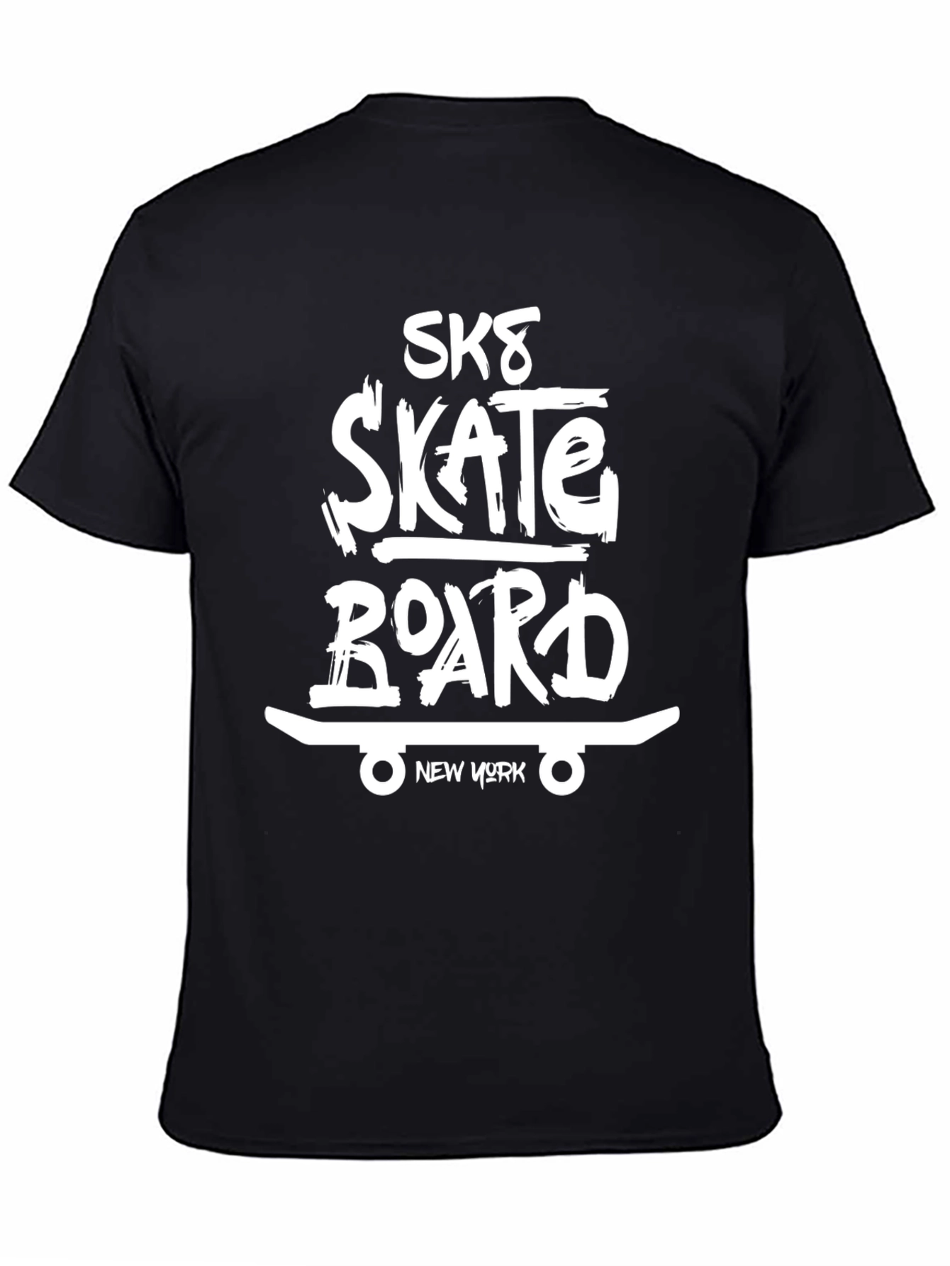 Sk8 Skateboard New York Graphic Tee - Black