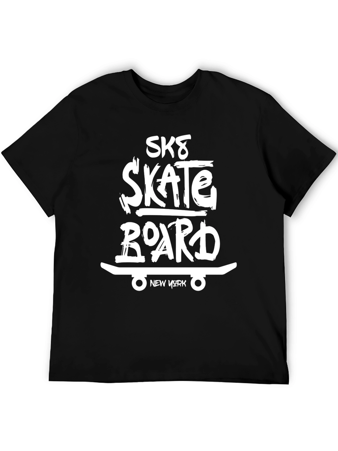Sk8 Skateboard New York Graphic Tee - Black