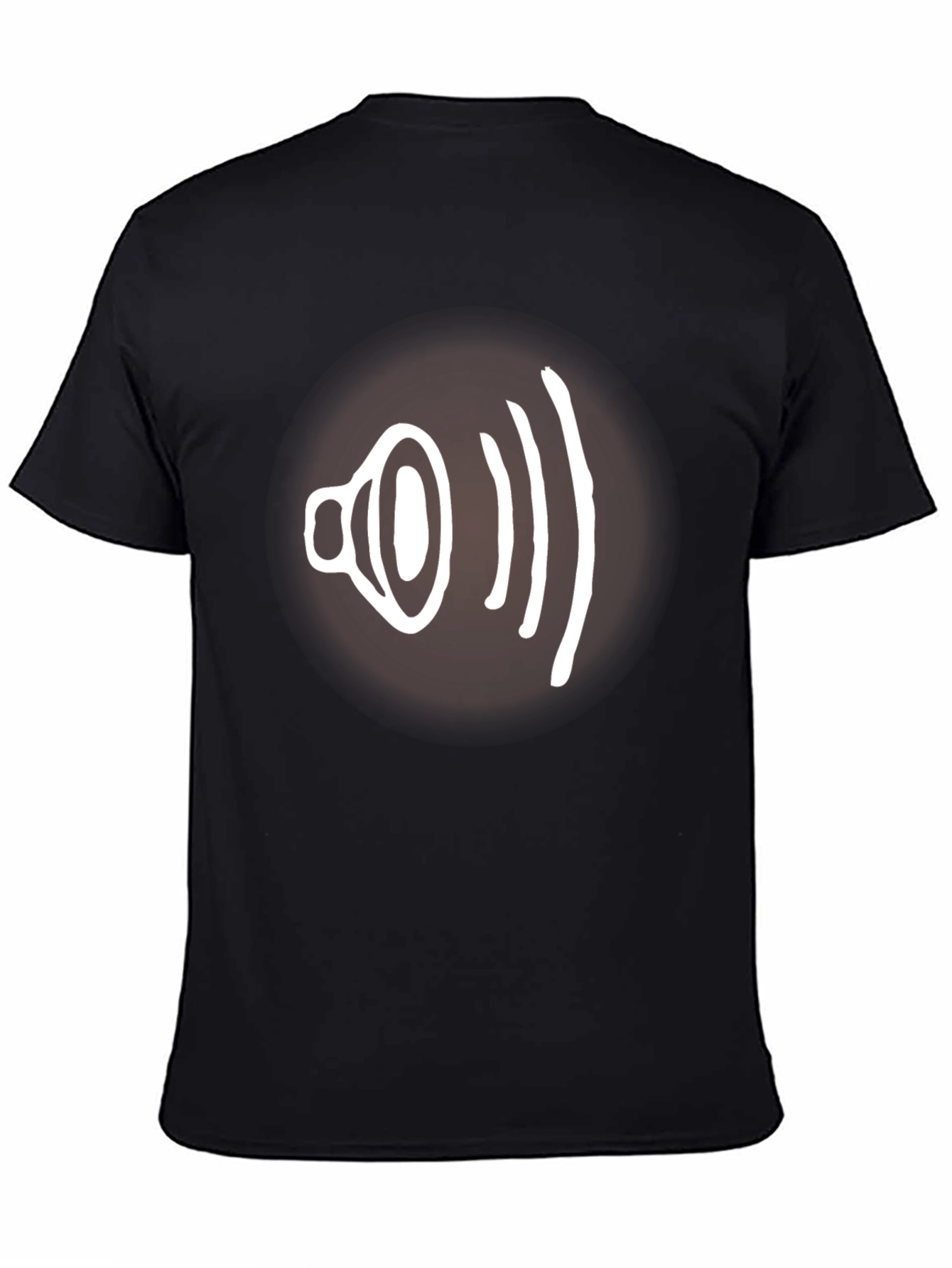 Sound Wave Graphic Tee - Black Cotton T-Shirt