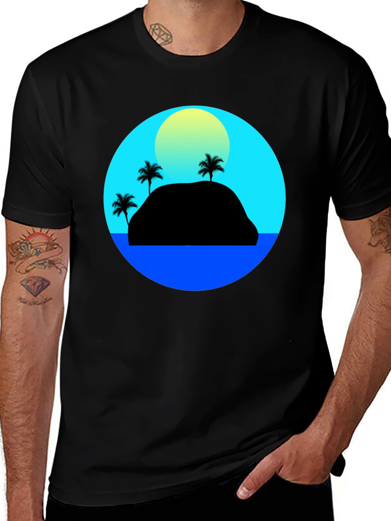 Island Sunset Graphic Tee