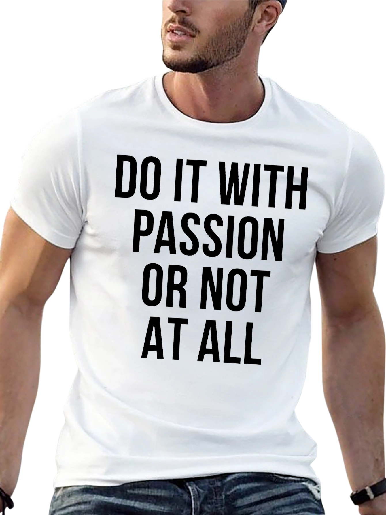 Passion Statement Tee - Classic Black Cotton T-Shirt
