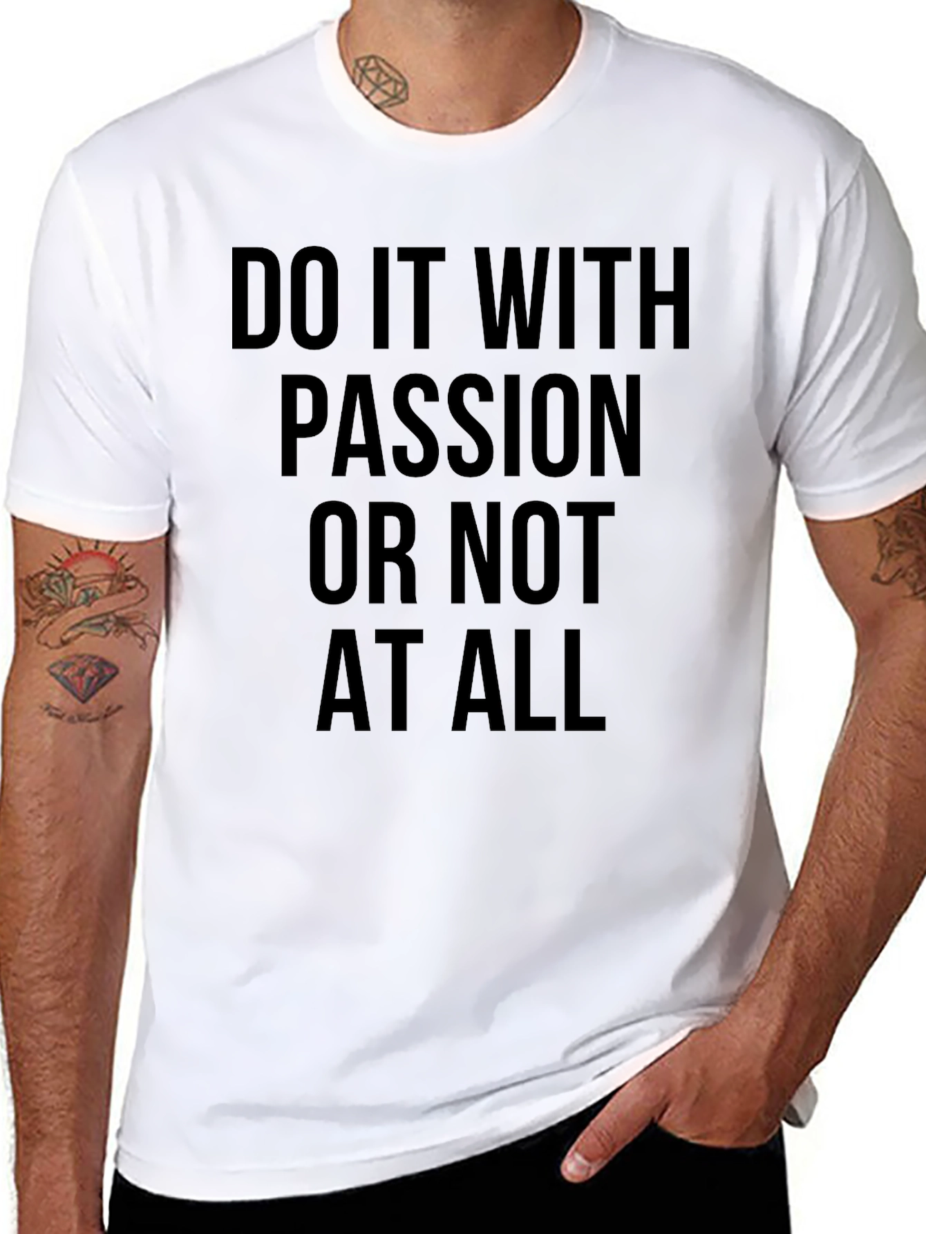 Passion Statement Tee - Classic Black Cotton T-Shirt
