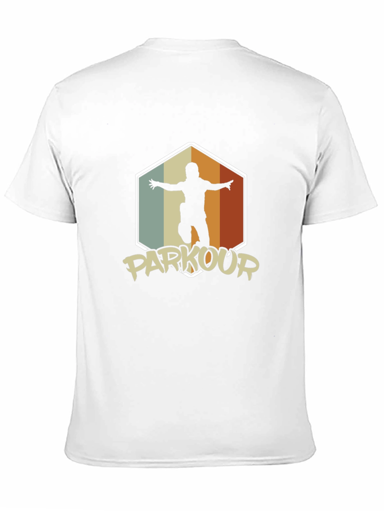 Parkour Silhouette Graphic Tee - Retro Urban Style