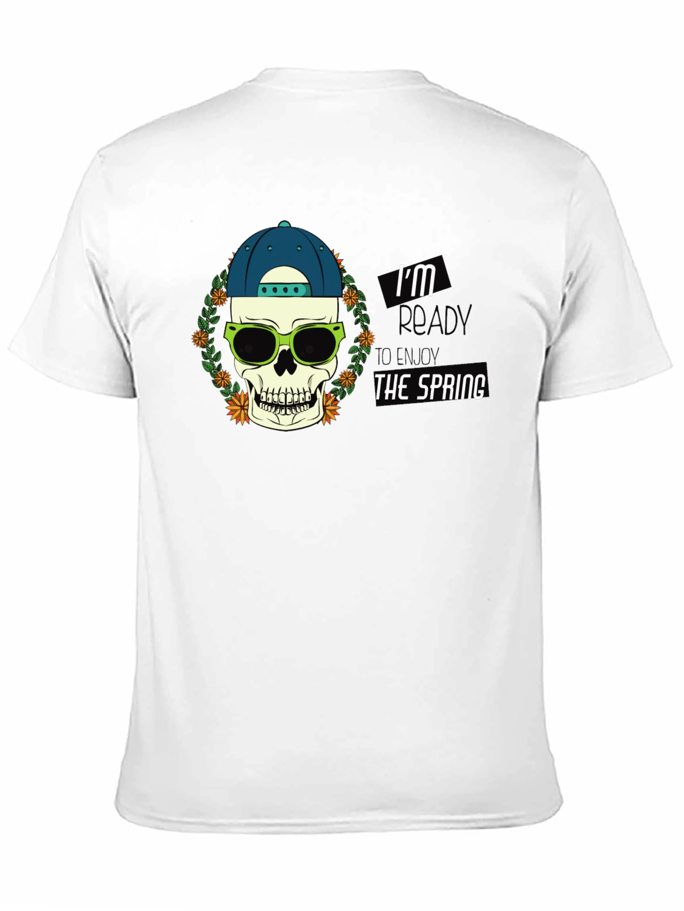 Spring Ready Skull Graphic T-Shirt
