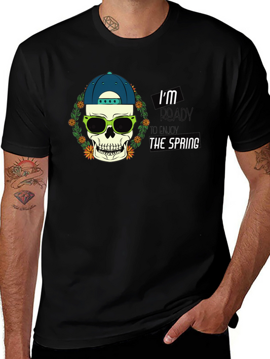 Spring Ready Skull Graphic T-Shirt