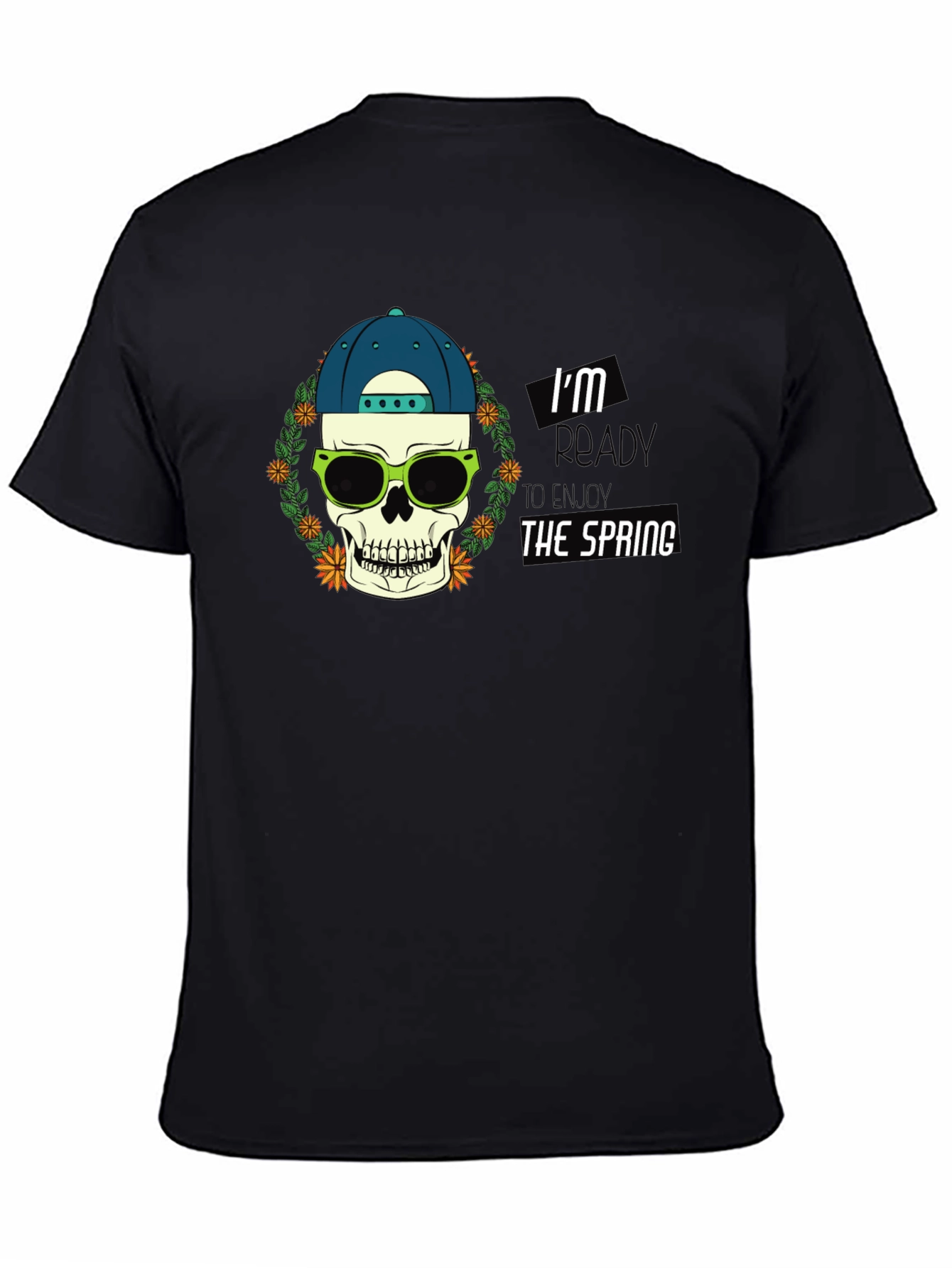 Spring Ready Skull Graphic T-Shirt