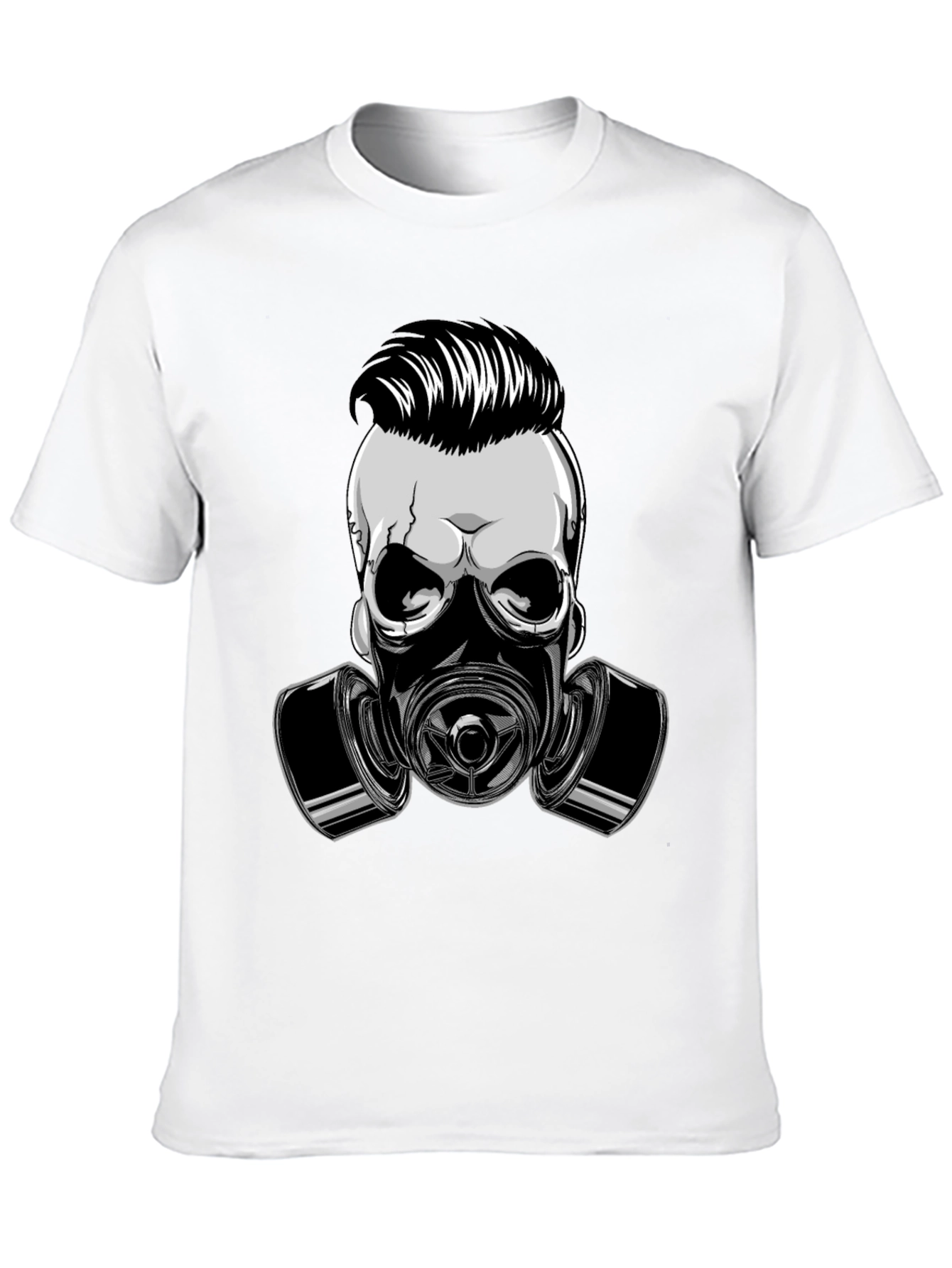 Skull Gas Mask Graphic Print T-Shirt