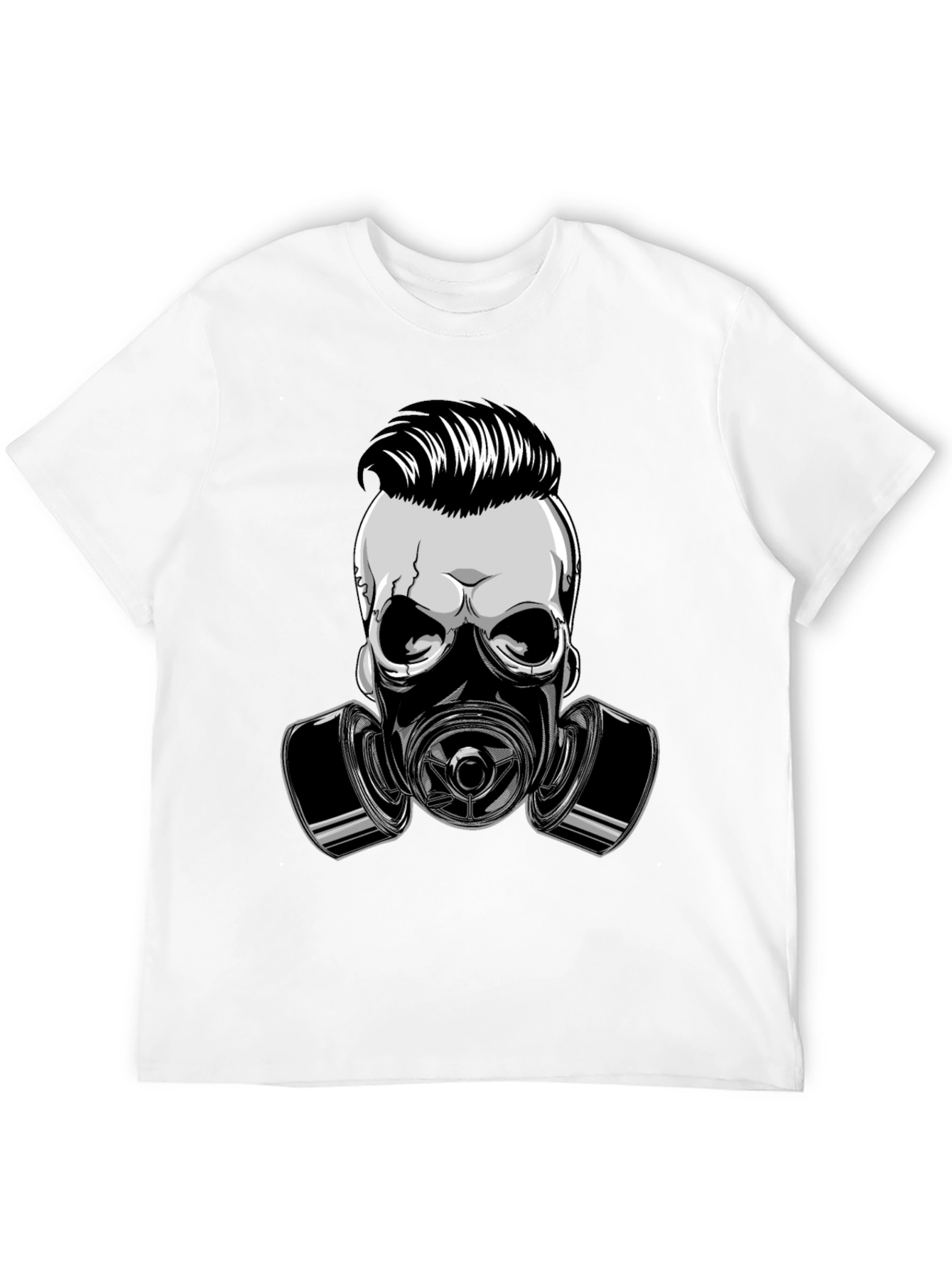 Skull Gas Mask Graphic Print T-Shirt