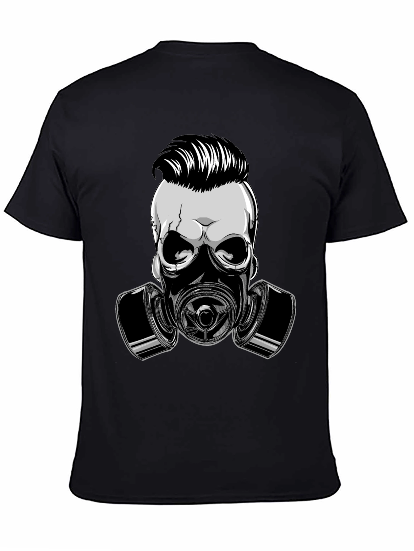 Skull Gas Mask Graphic Print T-Shirt