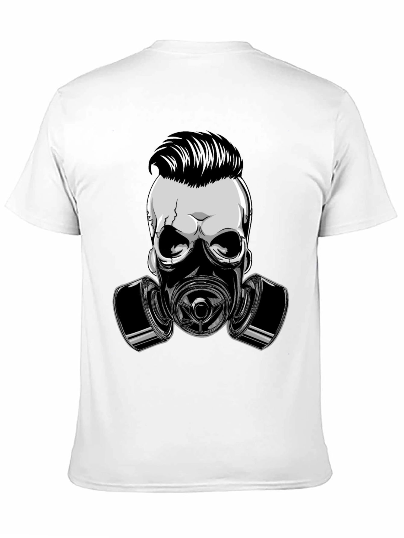Skull Gas Mask Graphic Print T-Shirt