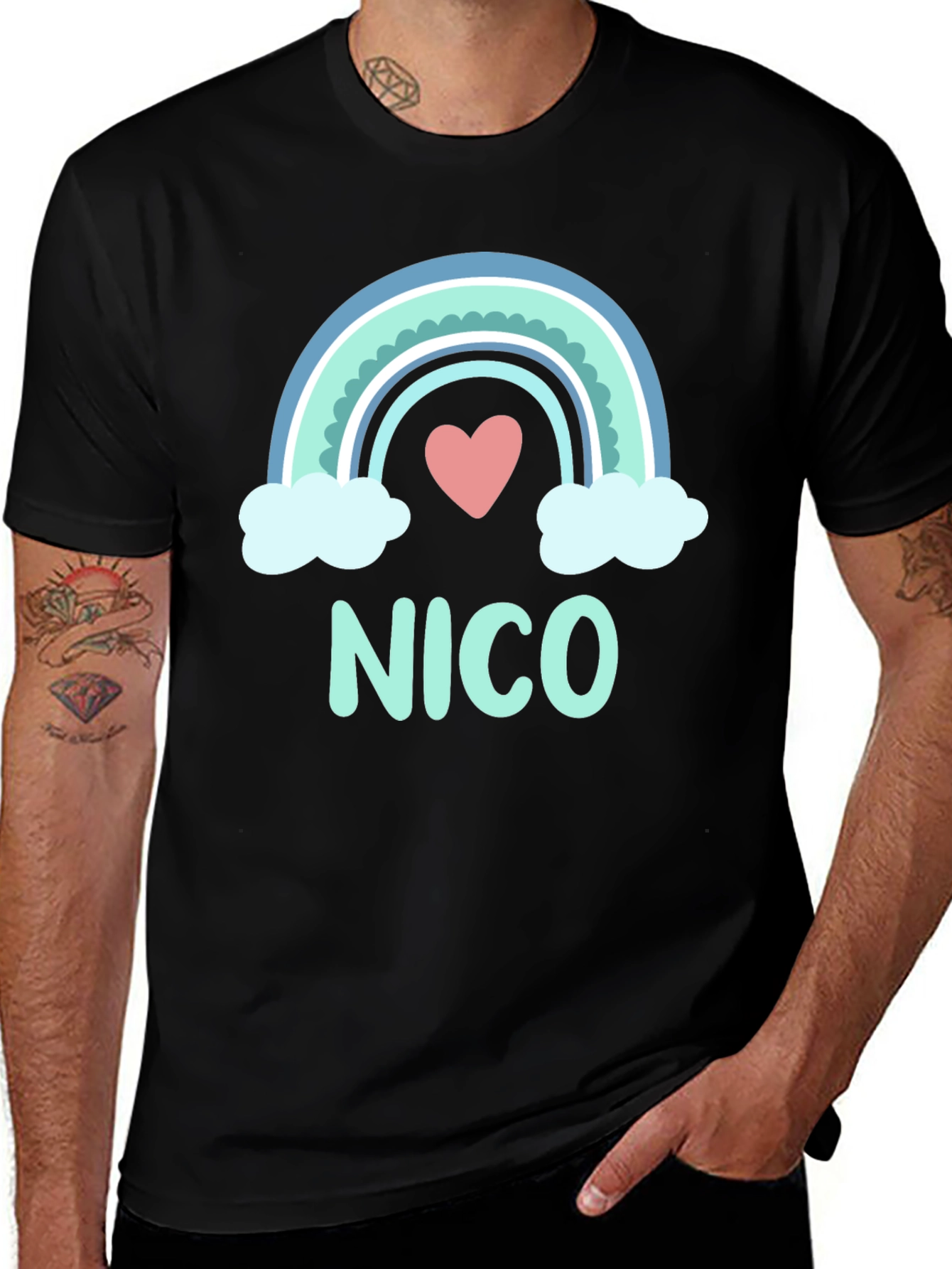 Nico Rainbow Heart T-Shirt