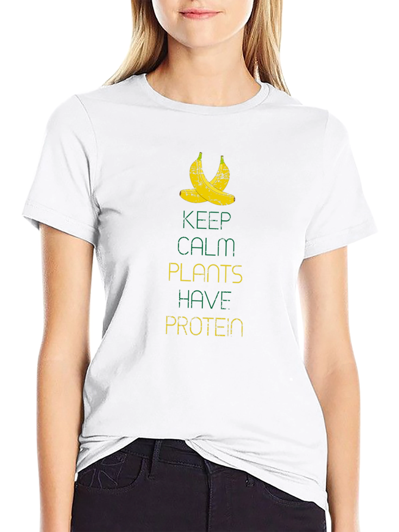 Keep Calm Plants Have Protein Graphic T-Shirt