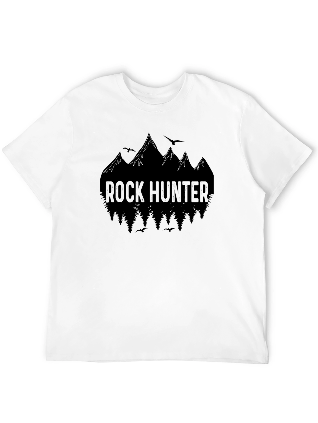 Rock Hunter Mountain Graphic Tee - Black Cotton