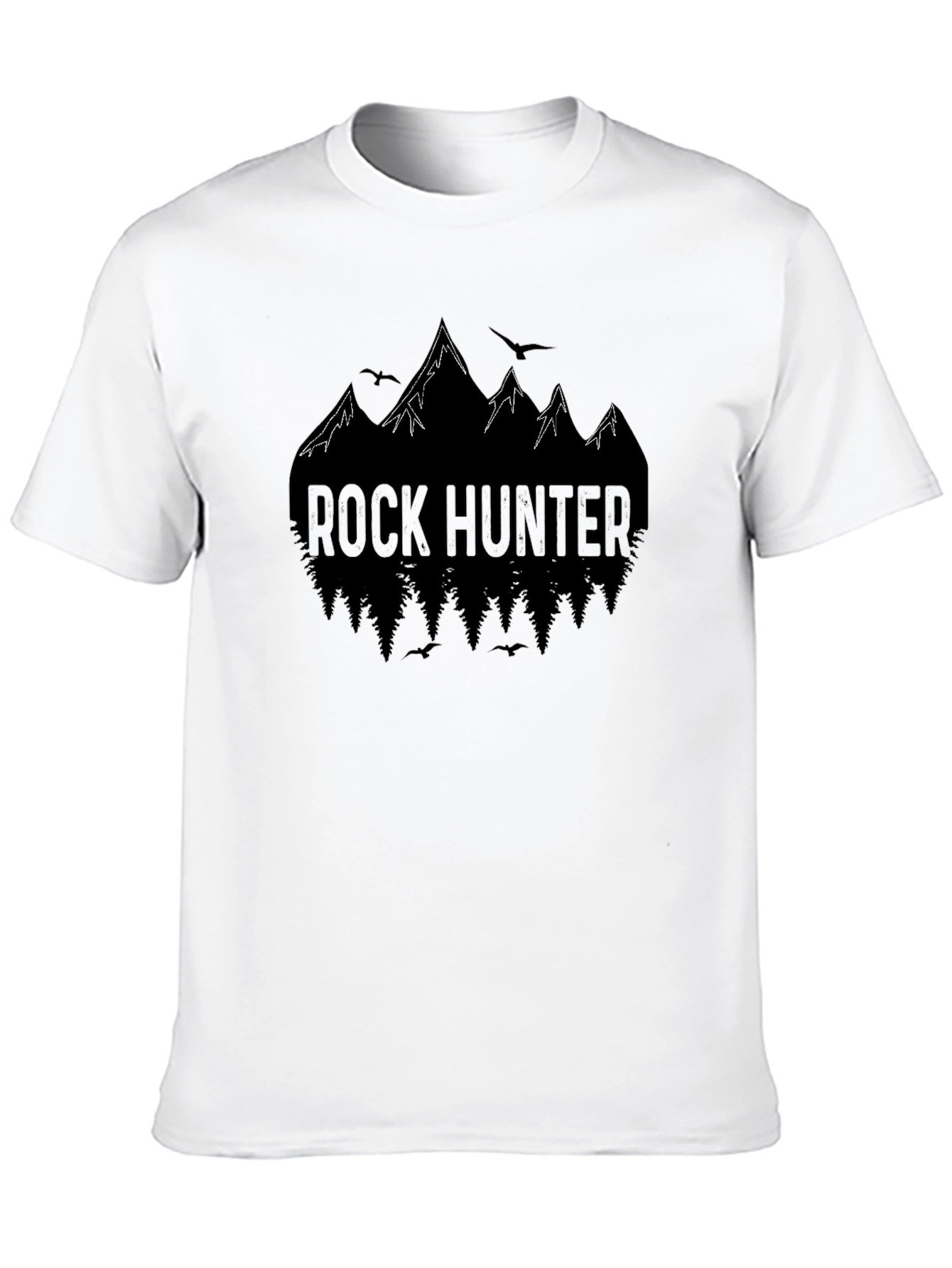Rock Hunter Mountain Graphic Tee - Black Cotton