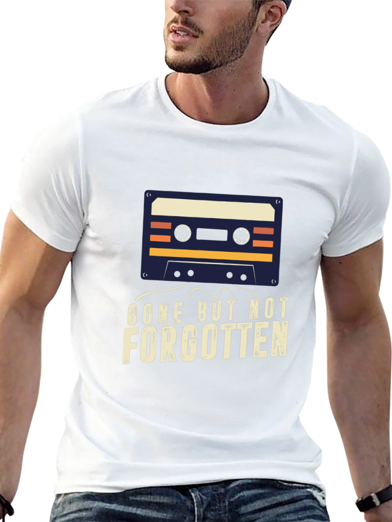 Gone But Not Forgotten Cassette Tape Graphic Tee
