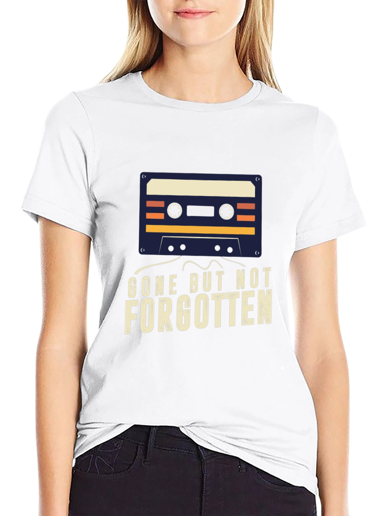 Gone But Not Forgotten Cassette Tape Graphic Tee