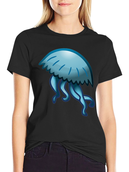 Jellyfish Graphic Tee - Casual Black T-Shirt