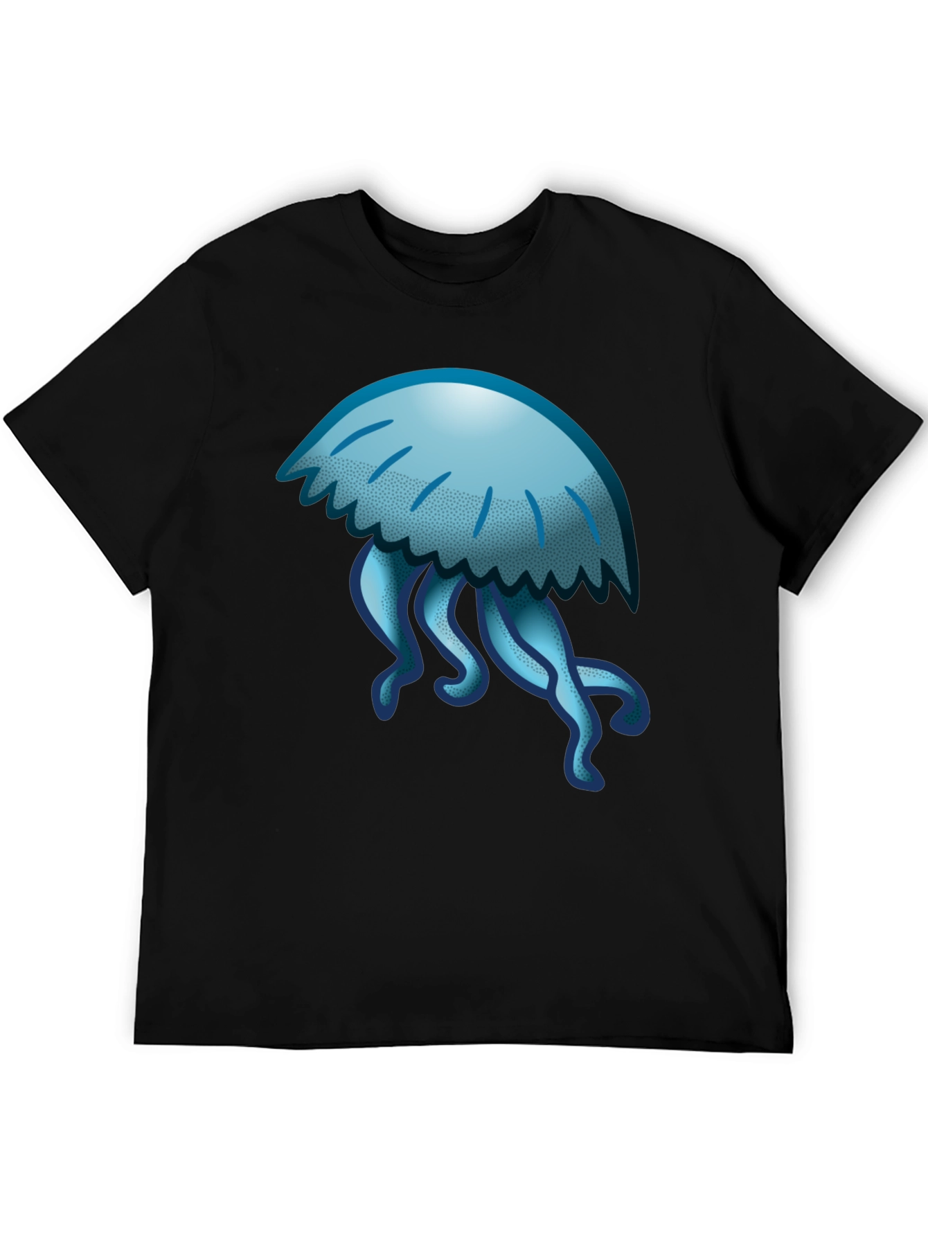 Jellyfish Graphic Tee - Casual Black T-Shirt