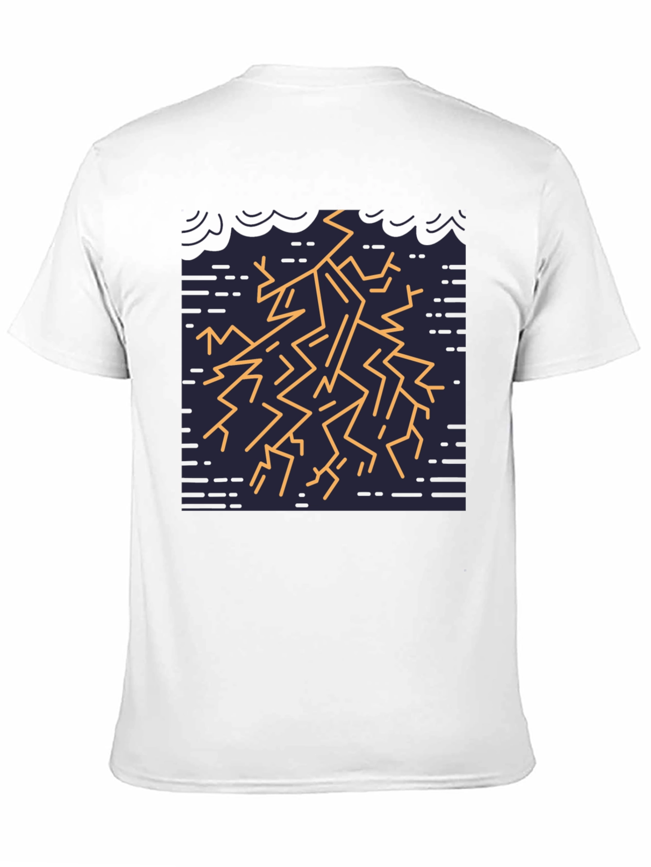 Geometric Lightning Bolt Graphic Tee