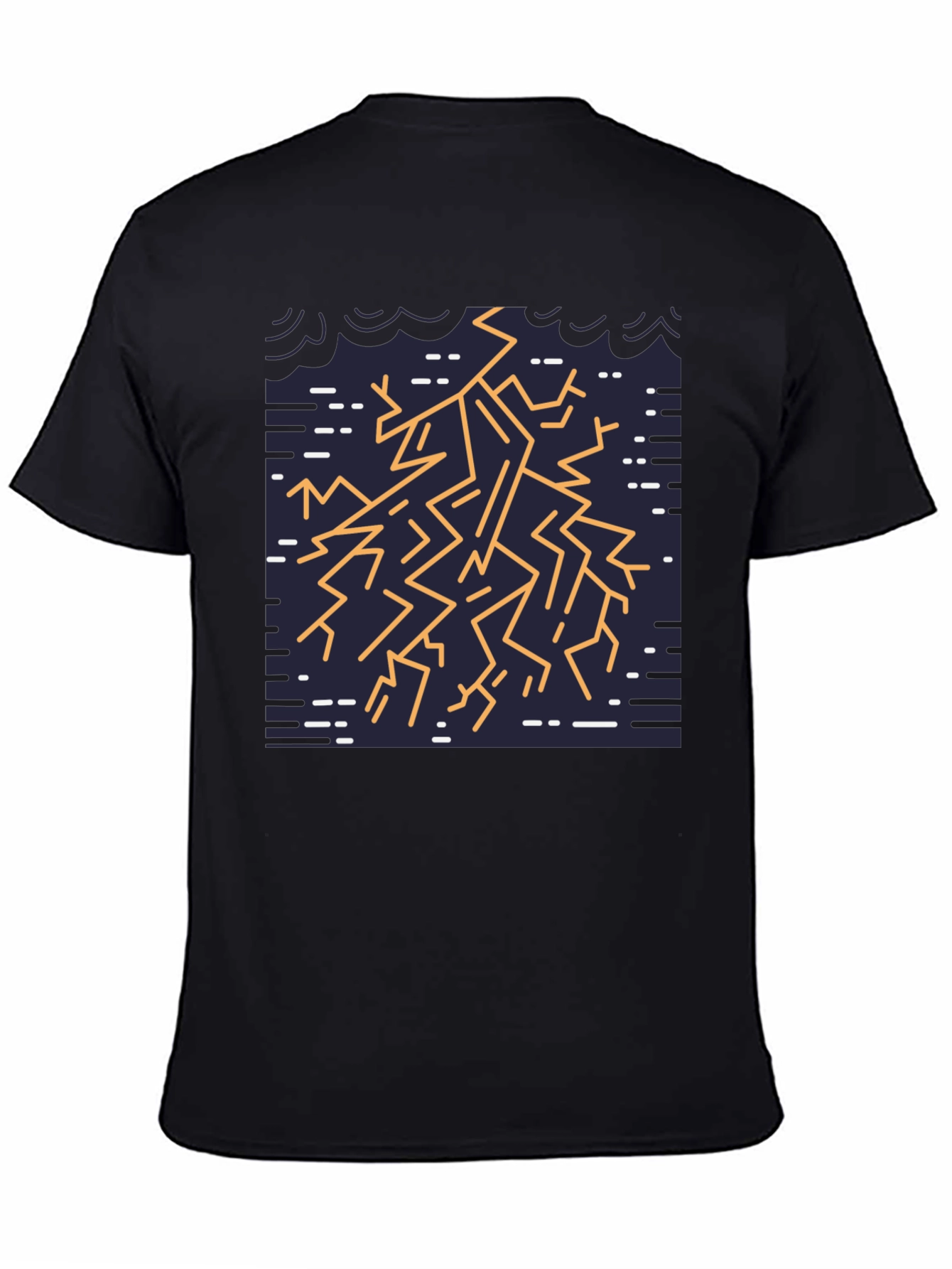 Geometric Lightning Bolt Graphic Tee