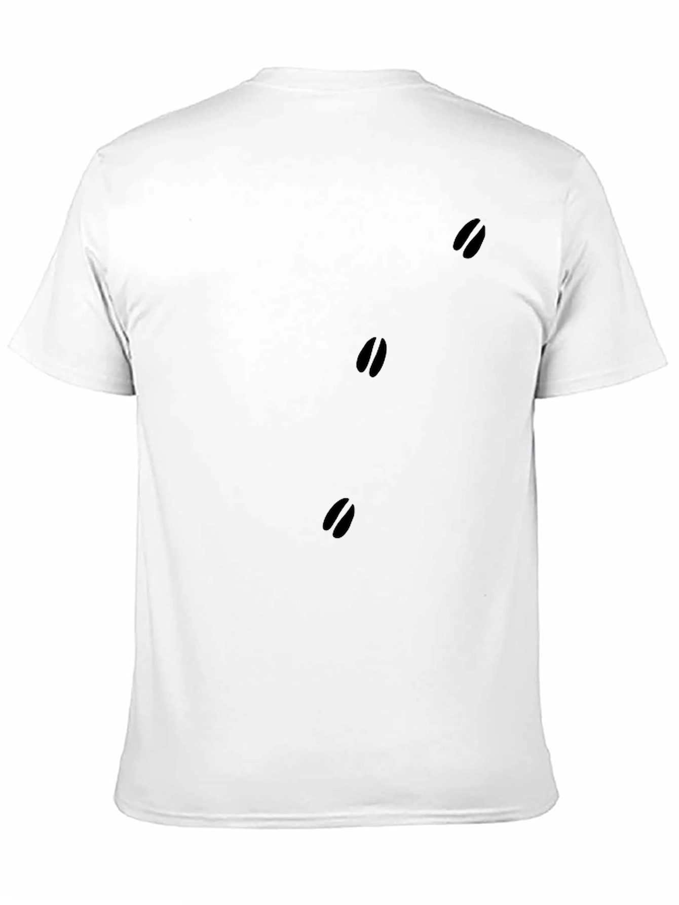 Mens Black Graphic Tee - Animal Track Print