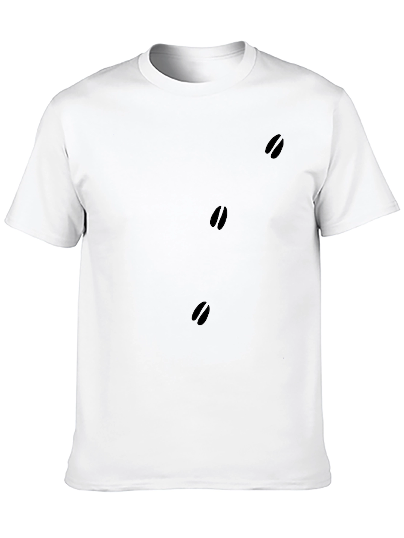 Mens Black Graphic Tee - Animal Track Print