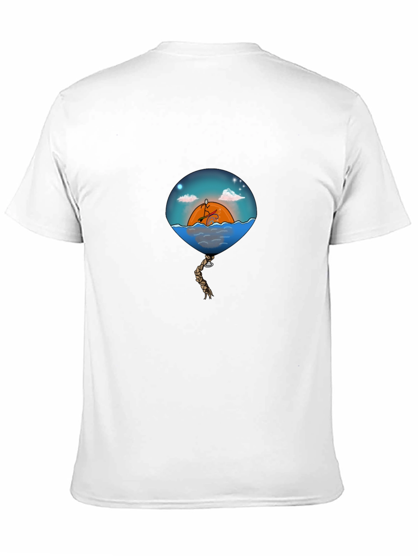 Sunset Balloon Graphic Tee - Mens Black T-Shirt