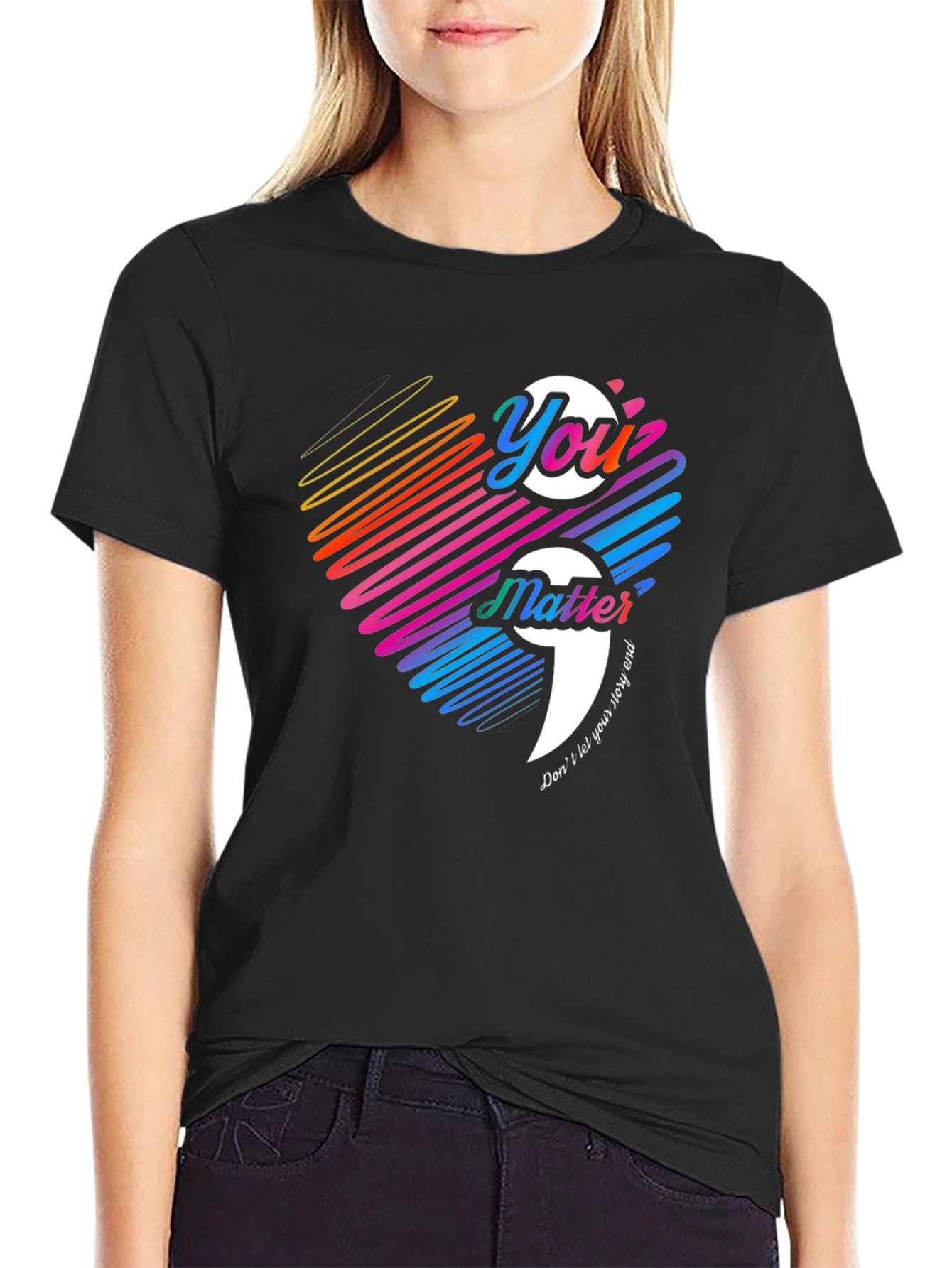 You Matter Semicolon Mental Health Awareness T-Shirt