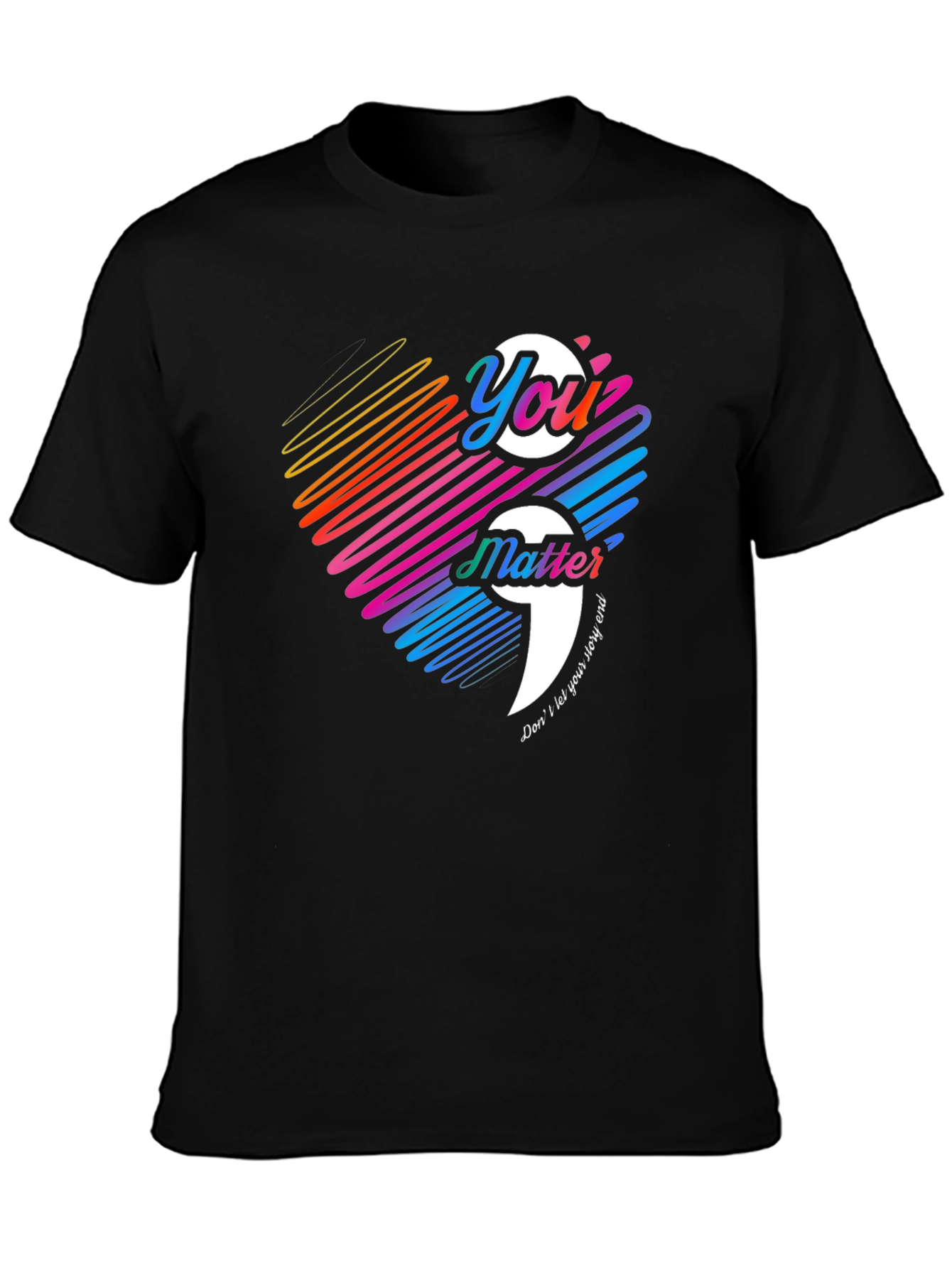 You Matter Semicolon Mental Health Awareness T-Shirt