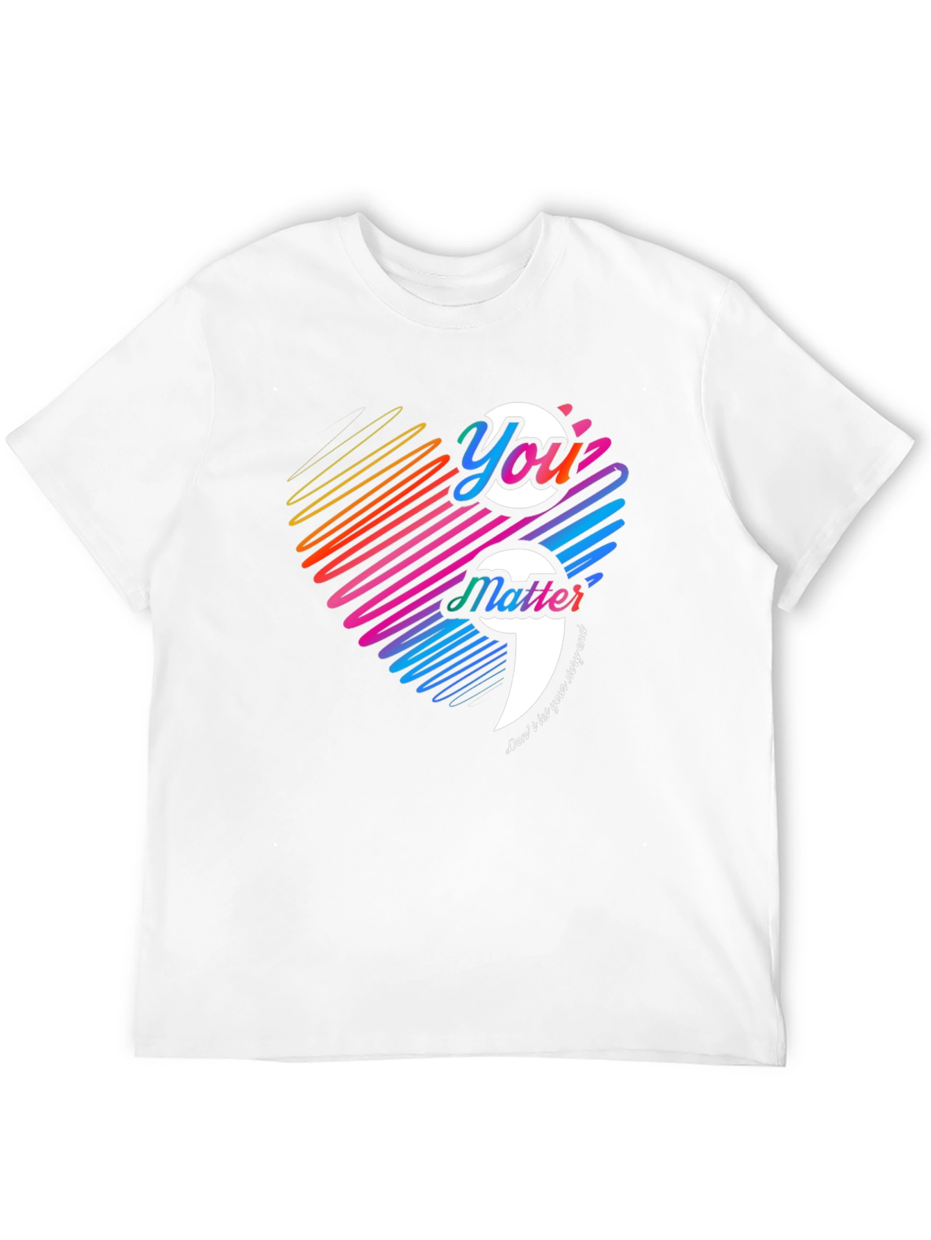 You Matter Semicolon Mental Health Awareness T-Shirt