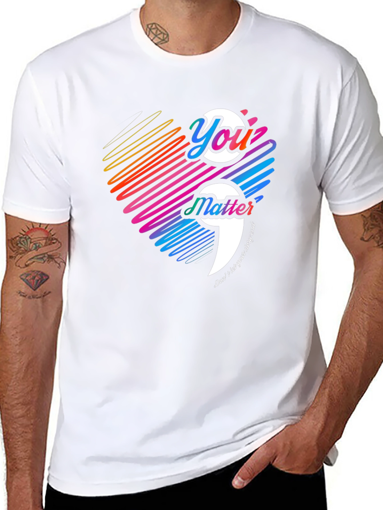 You Matter Semicolon Mental Health Awareness T-Shirt