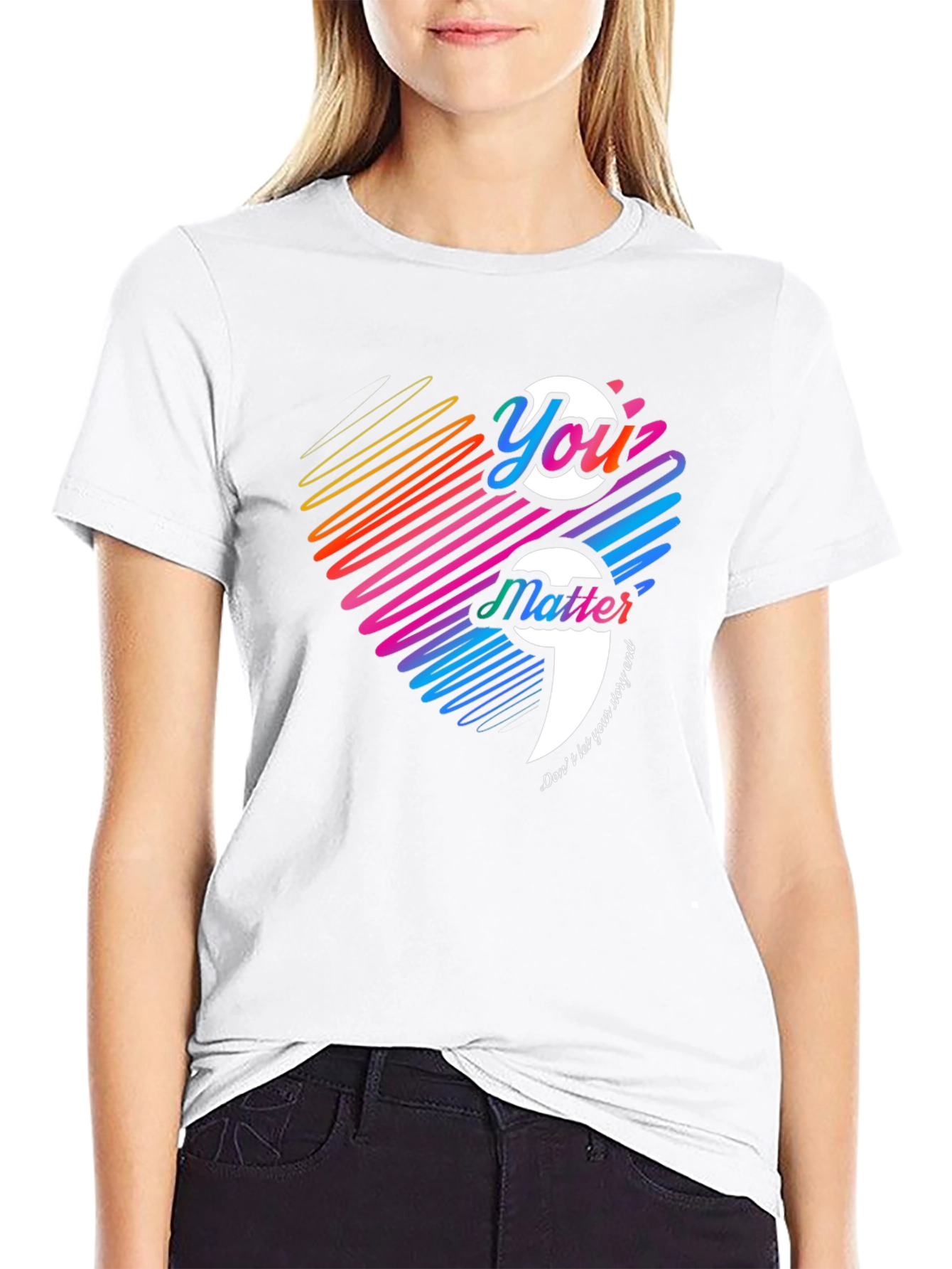 You Matter Semicolon Mental Health Awareness T-Shirt