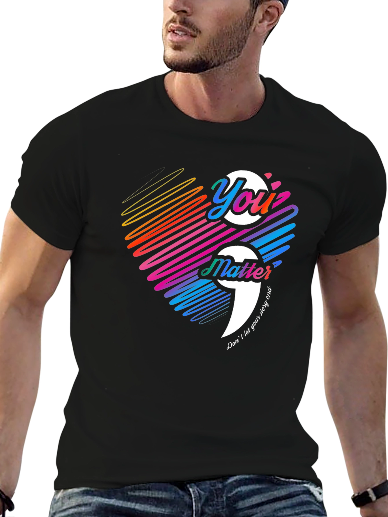 You Matter Semicolon Mental Health Awareness T-Shirt