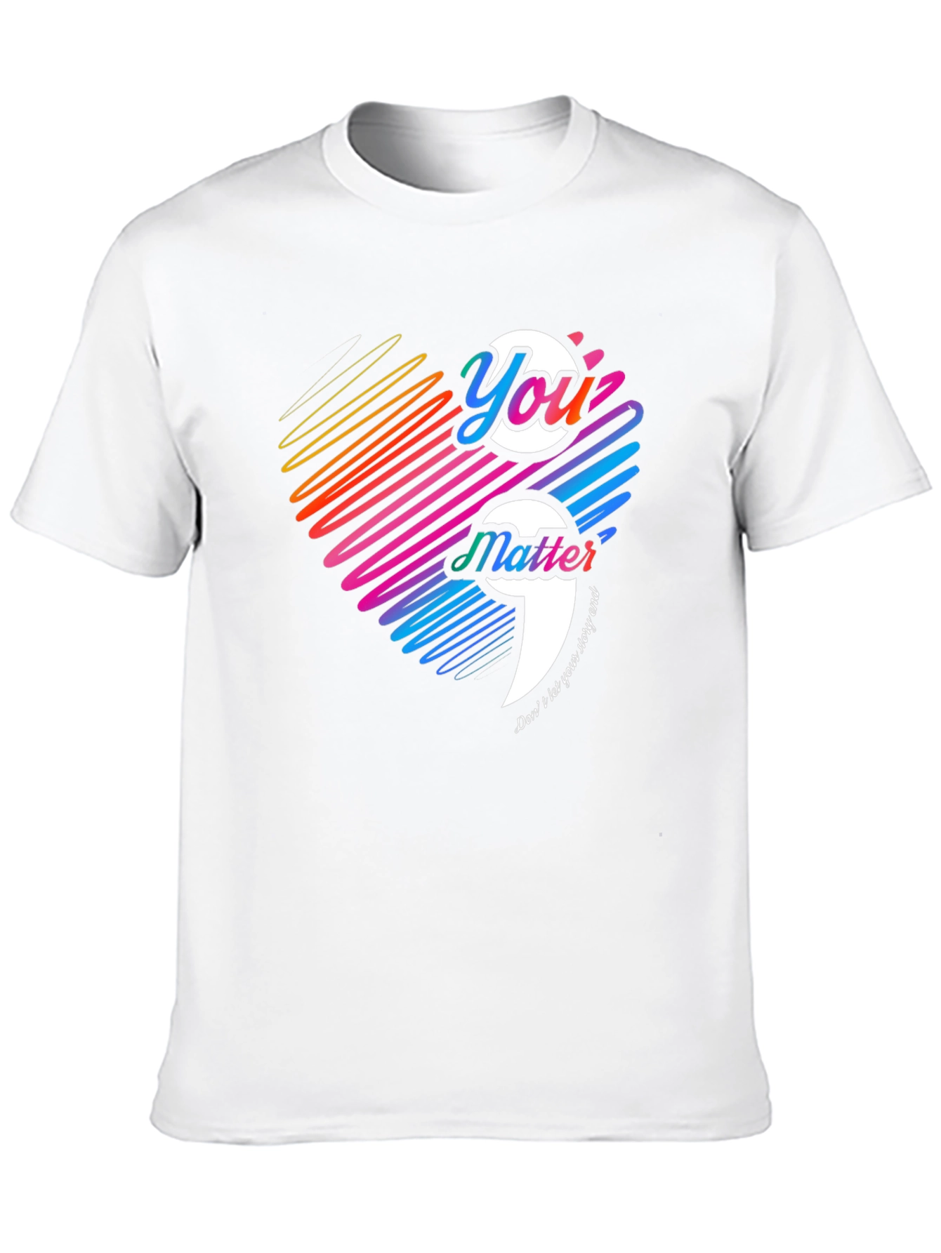 You Matter Semicolon Mental Health Awareness T-Shirt
